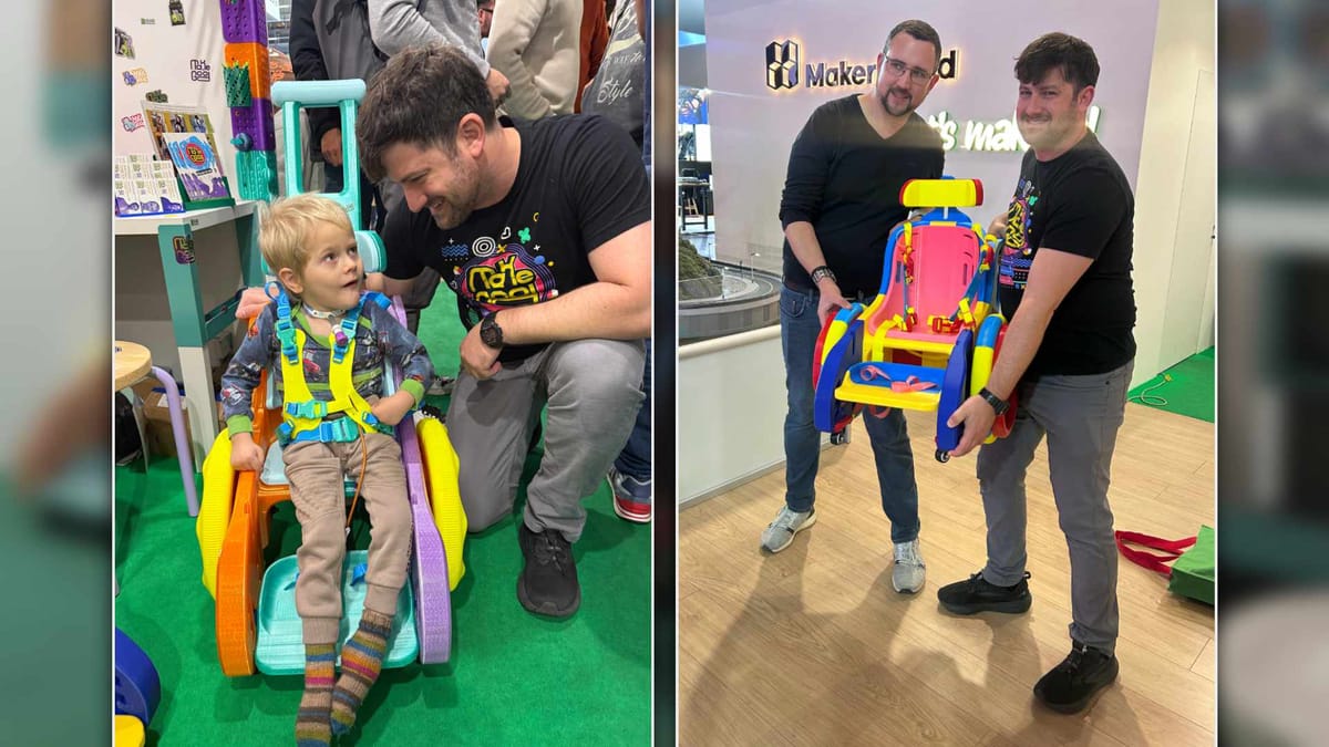 MakeGood unveils low-cost, 3D-printed mobility chair for children, and releases files on MakerWorld